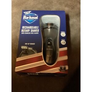 Barbasol Rechargeable Rotary Shaver with Stainless Steel Blades & Pop-Up Trimmer